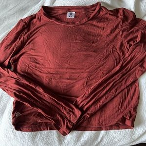 Senita Athletics Refresh Long Sleeve Crop in Bronze